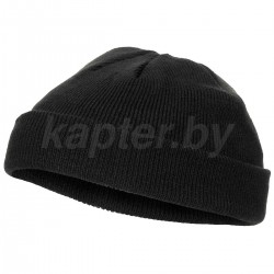 Шапочка вязаная Extra kurz ( укороченная) . Чёрная.