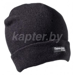 Шапка вязанная с подкладкой Thinsulate, Чёрная.
