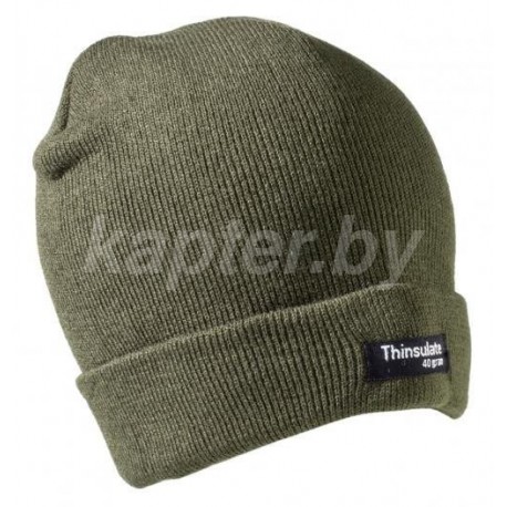 Шапка вязанная с подкладкой Thinsulate, Олива.