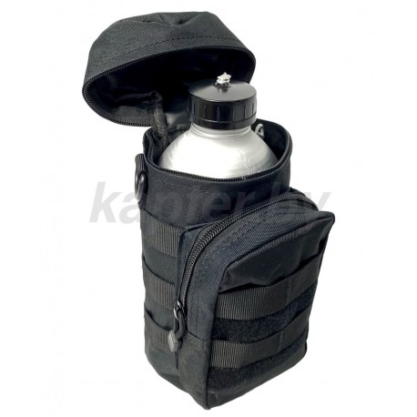 Подсумок под флягу и аксессуары. MOLLE. Чёрный.