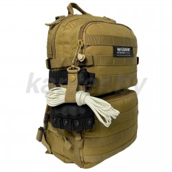 Многоцелевой держатель для перчаток и снаряжения с велкро и карабином. Койот.  