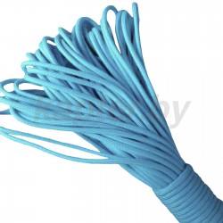 Светящийся в темноте шнур из паракорда. Голубой.