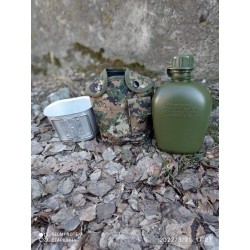 Фляга в чехле со стаканом US США, Alice, 0.85л, Digital Woodland.