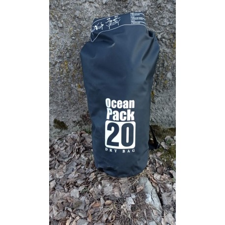 Мешок влагозащитный  Ocean Pack (гермомешок). 20л. Чёрный.
