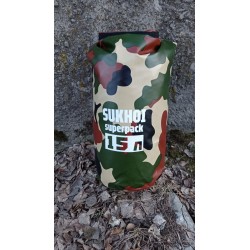 Мешок влагозащитный  Sukhoi Superpack (гермомешок). 15л. Камуфляж.