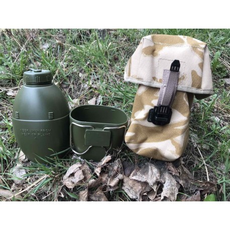 Фляга в чехле со стаканом M58 Pat. Англия, Molle, DESERT.