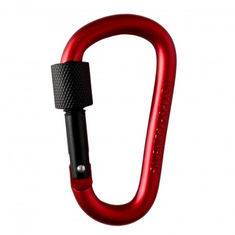 Карабин Алюминиевый с винтовым замком. Красный.