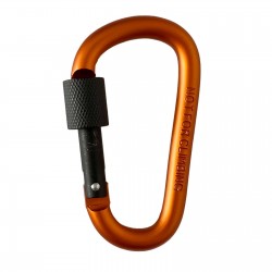 Карабин Алюминиевый с винтовым замком. Оранжевый.