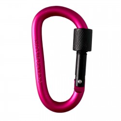 Карабин Алюминиевый с винтовым замком. Розовый.