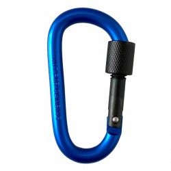 Карабин Алюминиевый с винтовым замком. Синий.