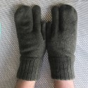 Рукавицы шерстяные  3-х палые Австрия, Олива.
