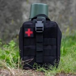 Тактическая сумка-аптечка. Отрывная. Чёрная.