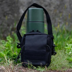 Тактическая сумка на пояс или плечо. MOLLE. Чёрная.