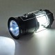 Фонарь для кемпинга двойной с солнечной панелью 6 SMD LED. Чёрный.