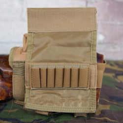 Тактический армейский держатель ( нащёчник ) на 7 патронов 7.62 мм. Песок.