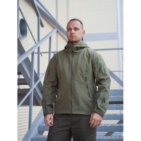 Куртка Тактическая Shark Skin Soft Shell на толстом флисе. Олива.
