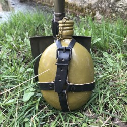 Фляга армейская, СССР, 0.75л. С кожаным тренчиком.