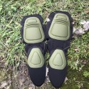 Комплект защитный съемных наколенников и налокотников Tactical Combat G3. Чёрные.