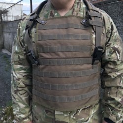 Разгрузка нагрудная с усиленными плечевыми лямками. Серая.