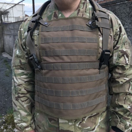 Разгрузка нагрудная с усиленными плечевыми лямками. Серая.