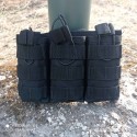 Подсумок открытый для магазинов 3х1. Molle, Чёрный.