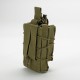 Подсумок открытый для магазинов 1+1 пистолетный. Molle, Олива.
