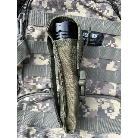Подсумок армейский для  фонарика и аксессуаров. MOLLE. Олива.  