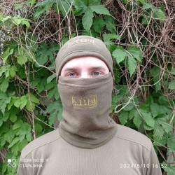 Балаклава флисовая  5.11 Tactical . Олива. 