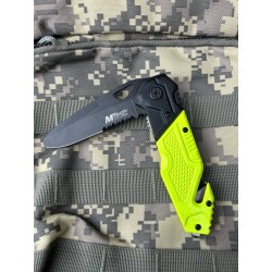 Нож спасательный. Fox Mtech USA Rescue Knife MT-478R. жёлто-чёрный.
