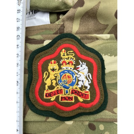 Шеврон Warrant Officer Class 1(Уорент-офицер 1 класса. Прапорщик) олива. красная полоса. на чёрном.