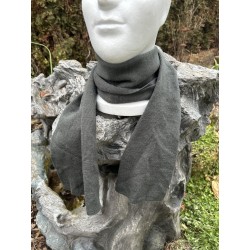 Шарф Голландия. Шерсть. Антрацит.
