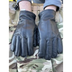 Перчатки кожаные с застежками. Очень тёплые. Чёрные.