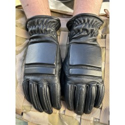Перчатки Кожаные спецназ с накладками. Прорез для пальца.Чёрные.