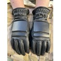 Перчатки Кожаные спецназ с накладками. Прорез для пальца.Чёрные.
