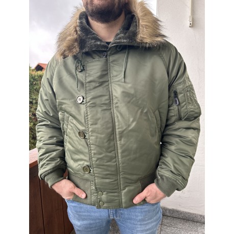 Куртка бомбер US N2B Basic. FLIEGERJACKE MIL-TEC. Олива.