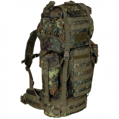 рюкзак BW Kampfrucksack, GENER.II "MOLLE", 65 l, Alu-Ausst., Flecktarn