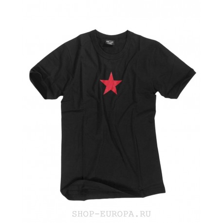 Футболка Mil-Tec Red Star, Чёрная