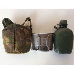 Фляга армейская в чехле DPM  MOLLE со стаканом Голландия, 0.75л, б/у.