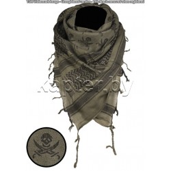 Платок-арафатка (Шемаг) Skull олива-черный.