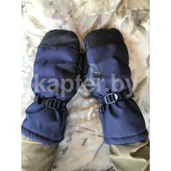 Рукавицы зимние с кожаной вставкой Голландия, Синие .