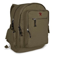 Рюкзак  MIL-TEC CITY 'RED STAR' OLIV , Чёрный.