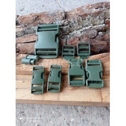 Набор фурнитуры: fastex и пряжек Mil-Tec из 9 предметов. Олива.