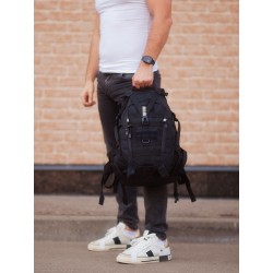 Рюкзак тактический со светоотраж. элемент. Чёрный.
