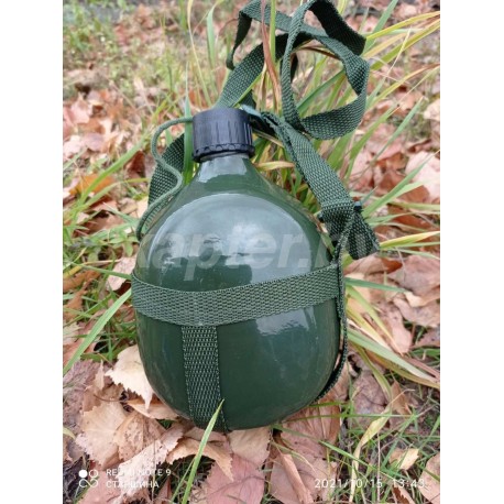 Фляжка алюминиевая 1л. с ремешком.