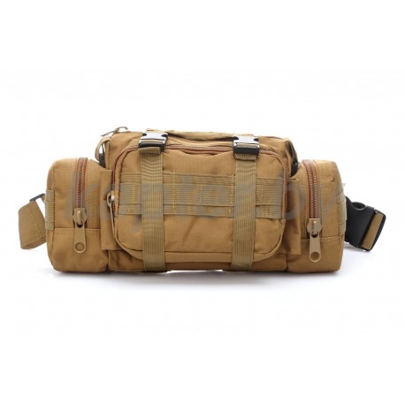 Тактическая поясная сумка с плечевым ремнём. ПЕСОК.