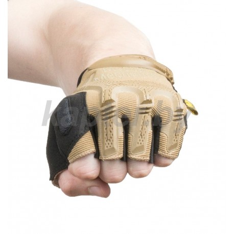 Перчатки Mechanix M-pact fingerless. Кайот.